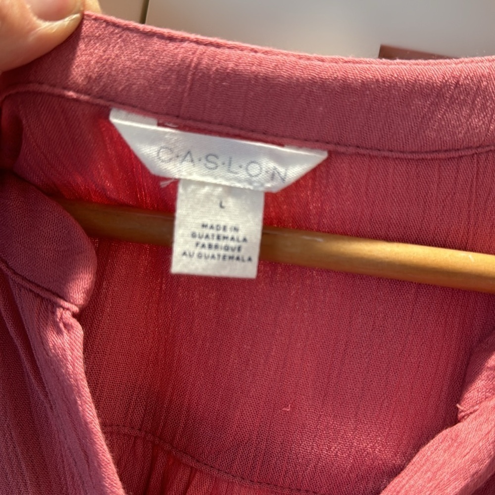 Caslon Oversized Rayon Blouse Blush Size large NWT - Picture 2 of 10